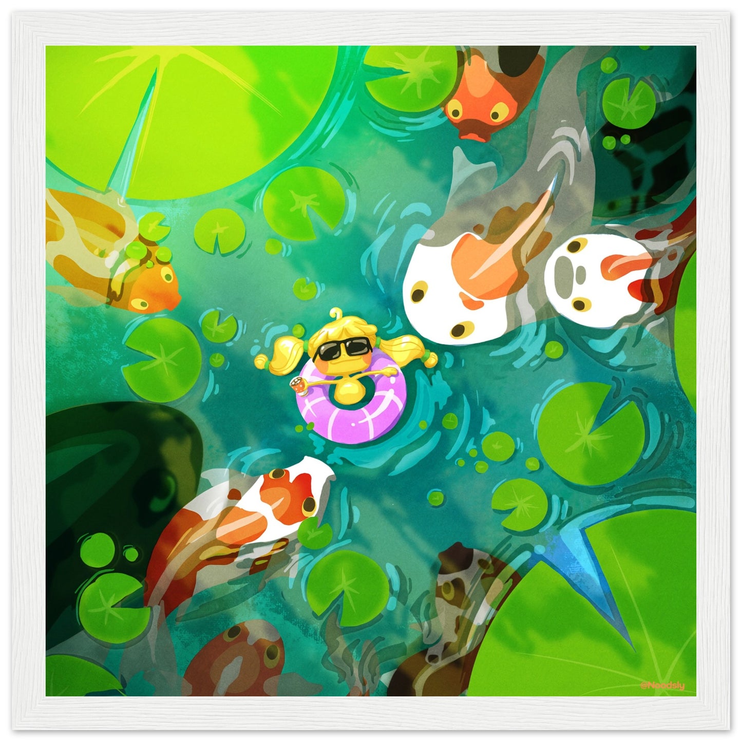 37) Drifting With the Kois Poster (with or without Frame)