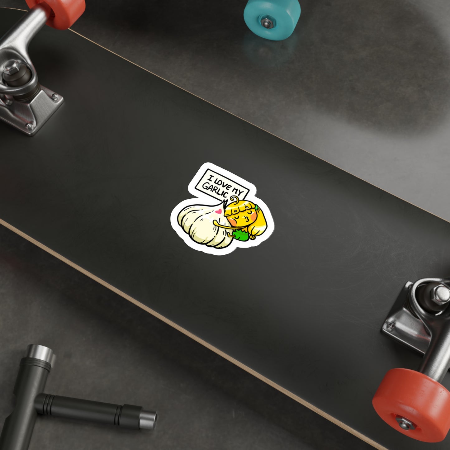13) I Love My Garlic Water-proof Sticker
