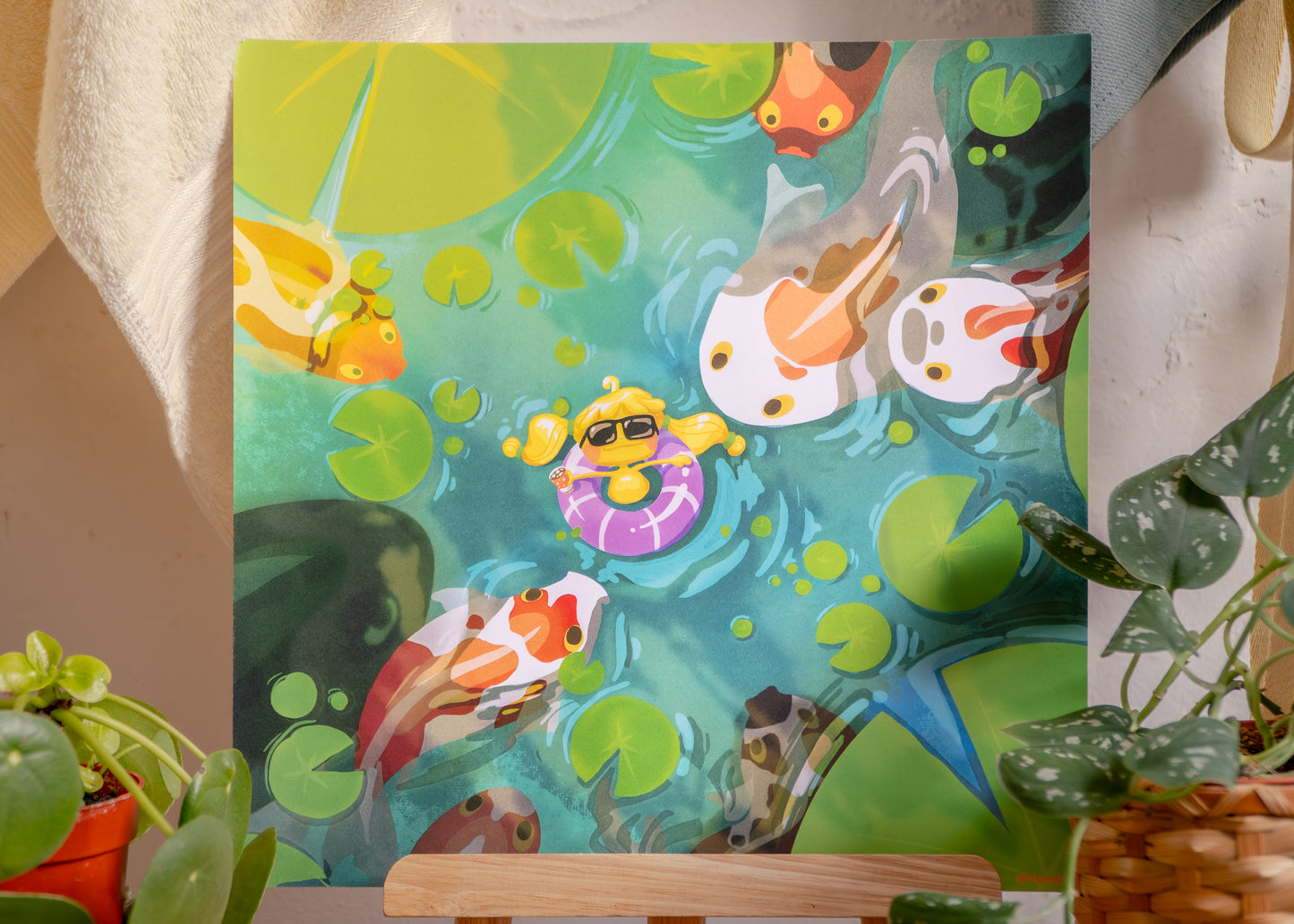 37) Drifting With the Kois Poster (with or without Frame)