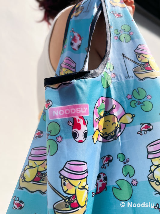 14) Noodsly River Blue Waterproof Foldable Bag