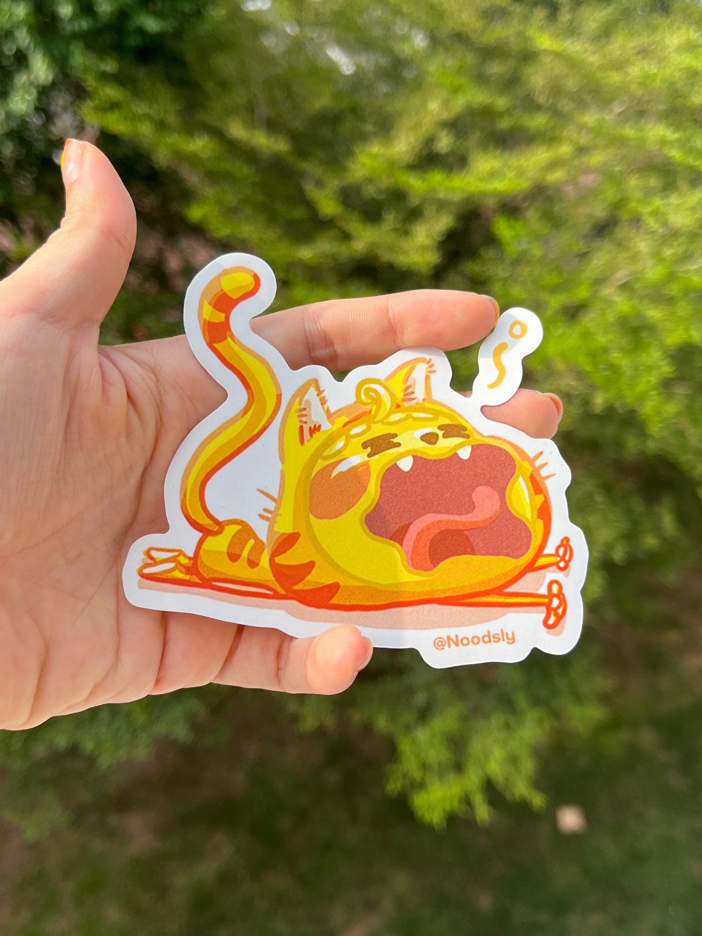 16) Tiger Yawn Water-proof Sticker