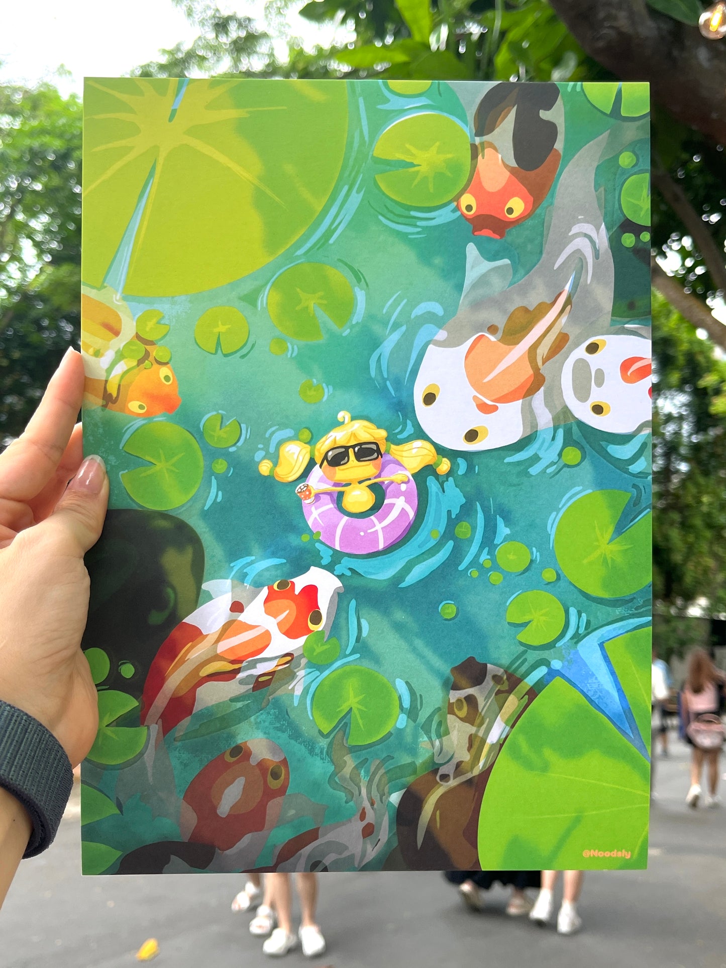 37) Drifting With the Kois Poster (with or without Frame)