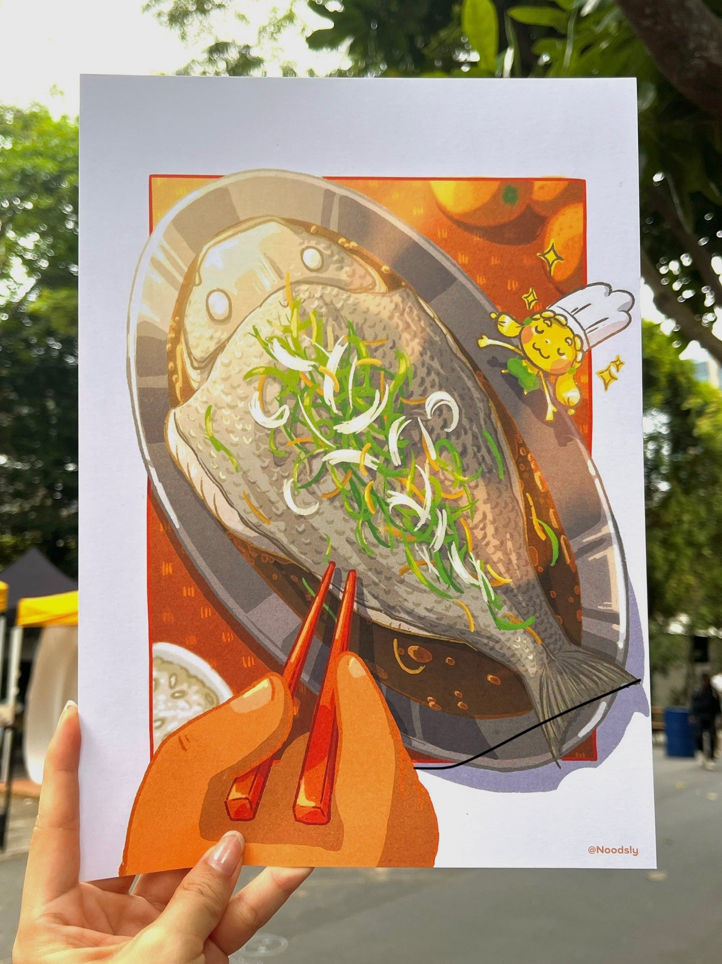 42) Steamed Fish Poster - Available in A3 and A4 (no frame)