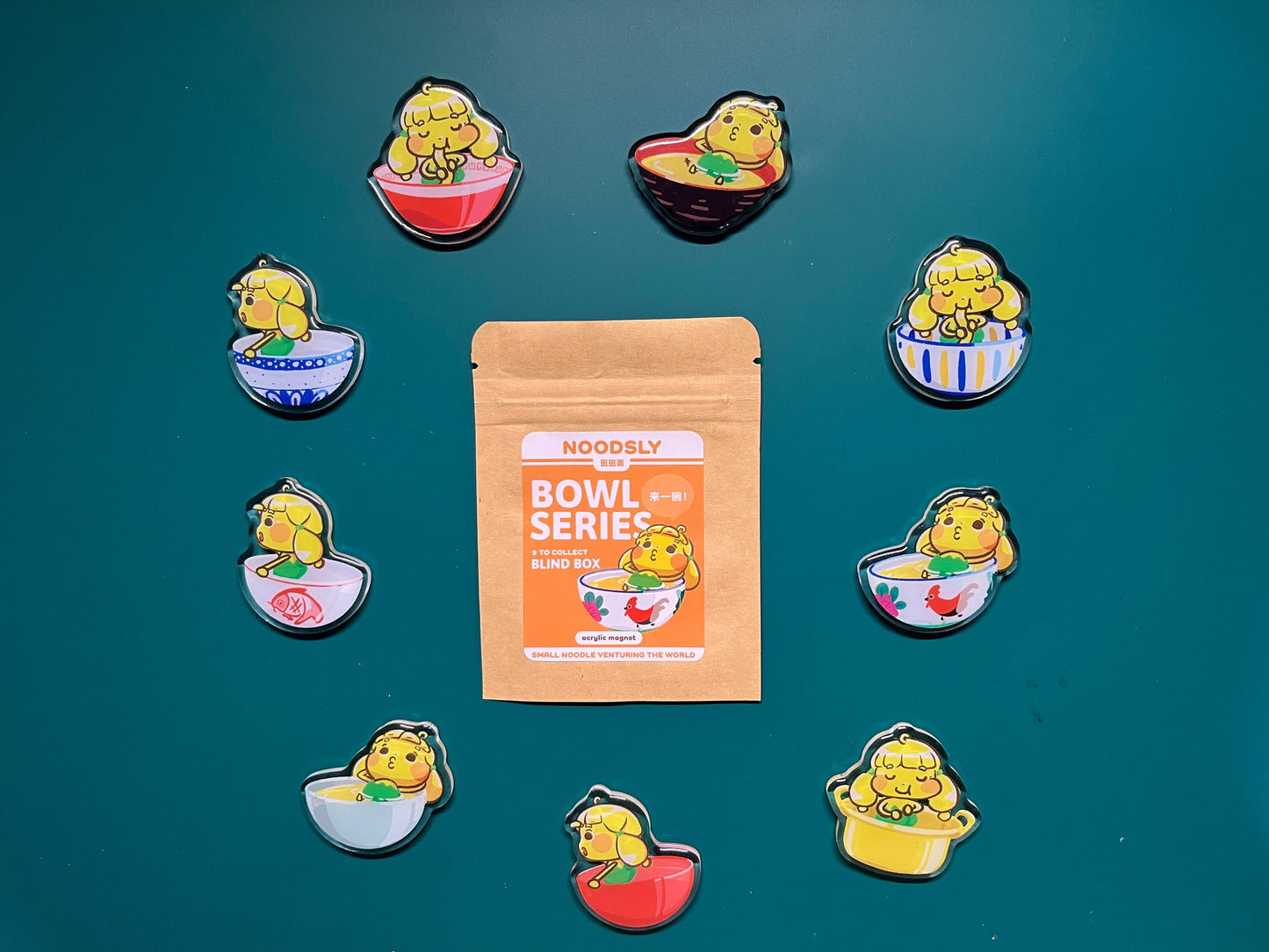 02) Noodsly Bowls Blind Box Magnet