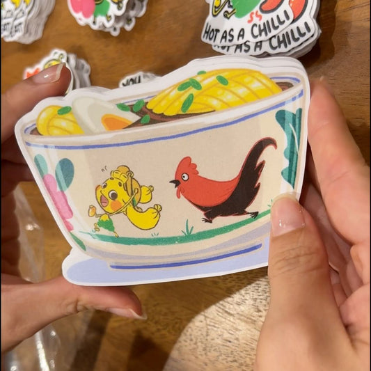 16) Roaster Bowl Water-proof Sticker