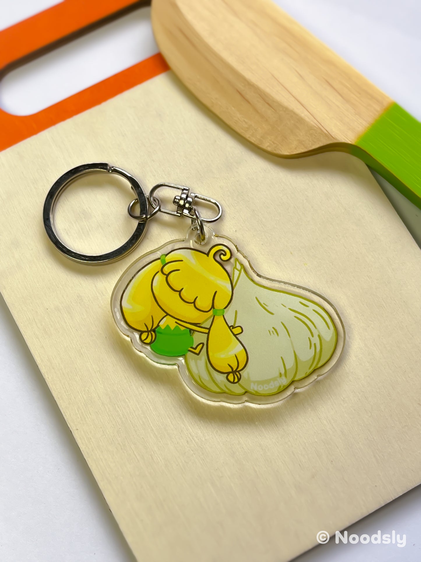 05) Garlic Acrylic Keychain - Carry Your Charm Everywhere!