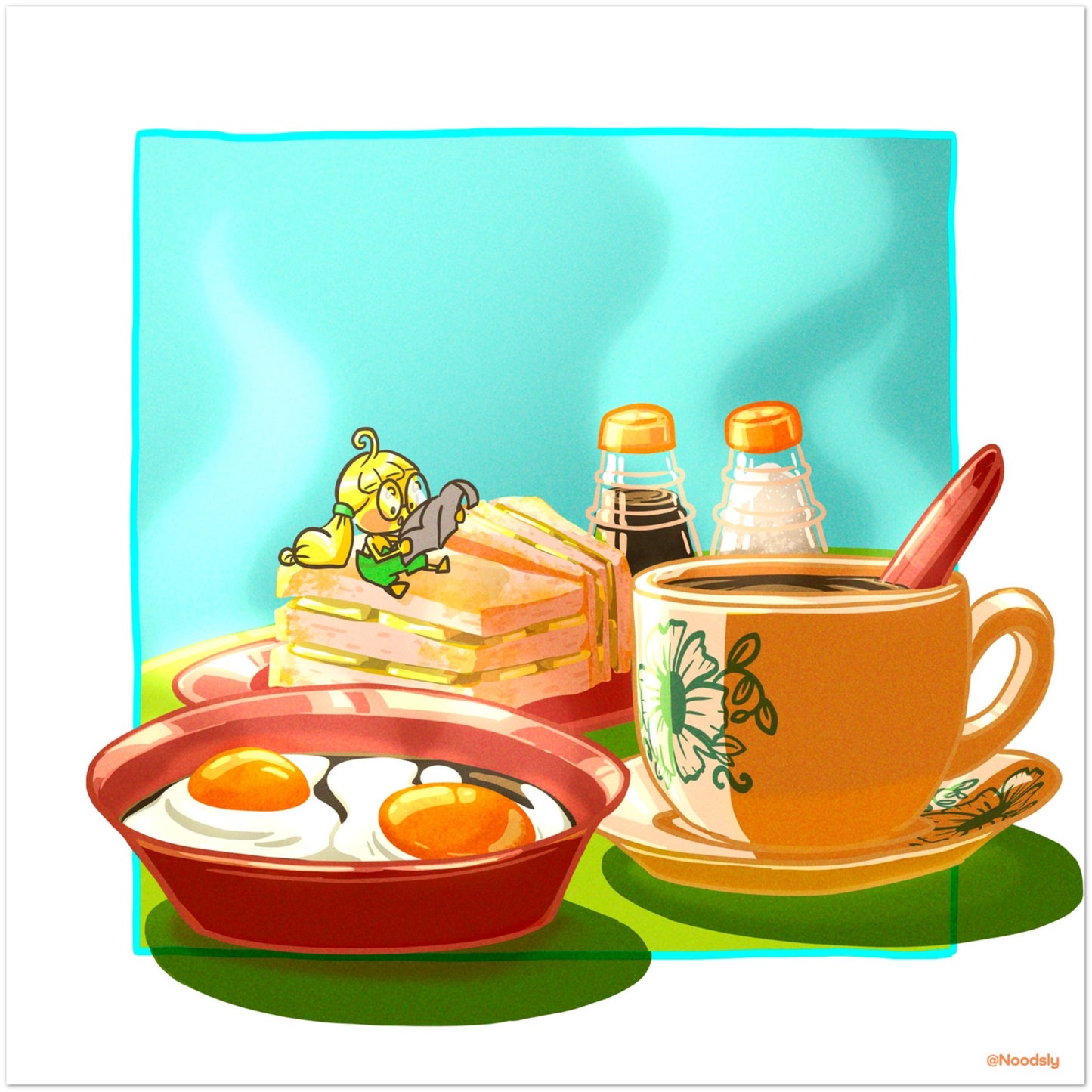 Singapore Traditional Breakfast Poster