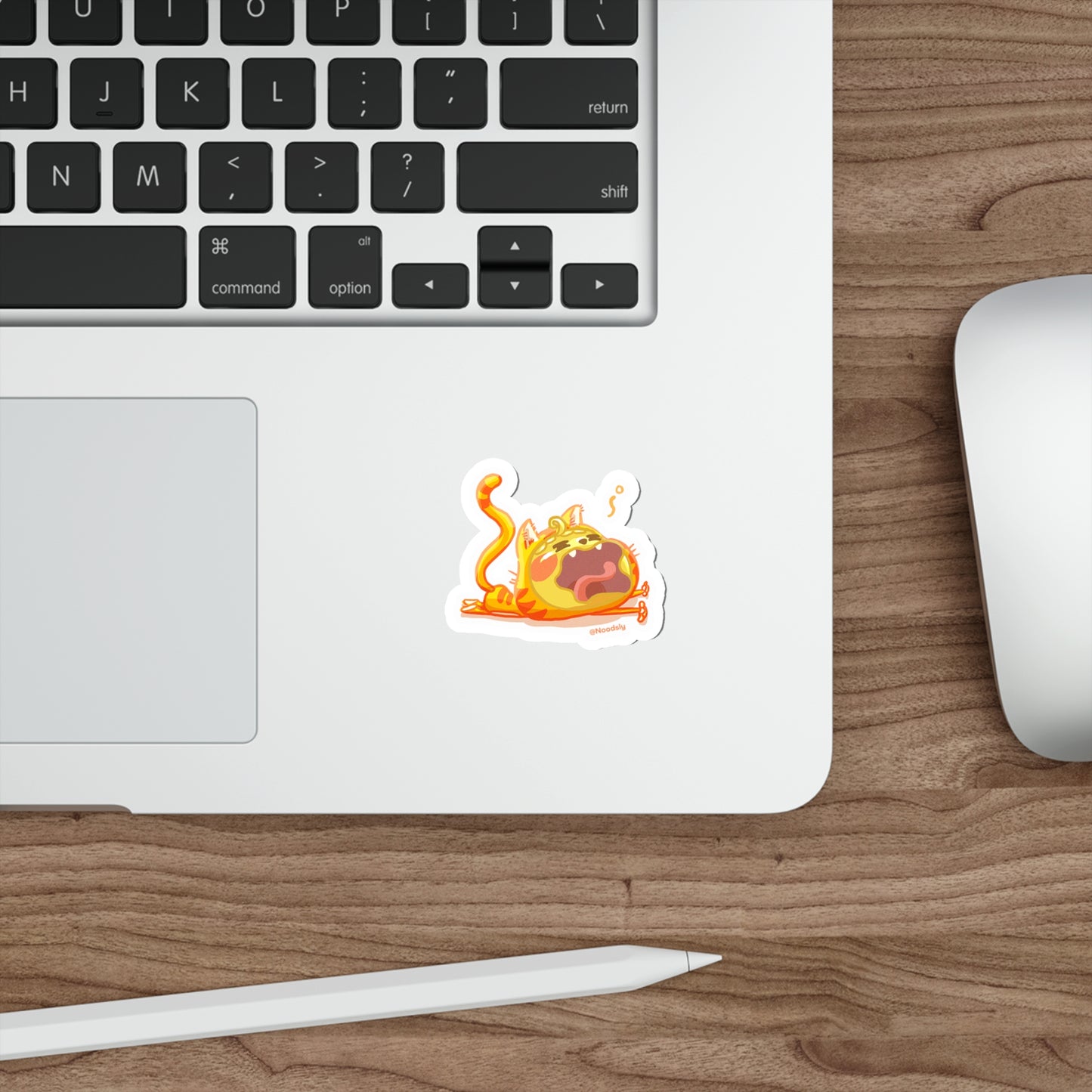 Noodsly Tiger Yawn Water-proof Sticker