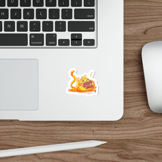 16) Tiger Yawn Water-proof Sticker