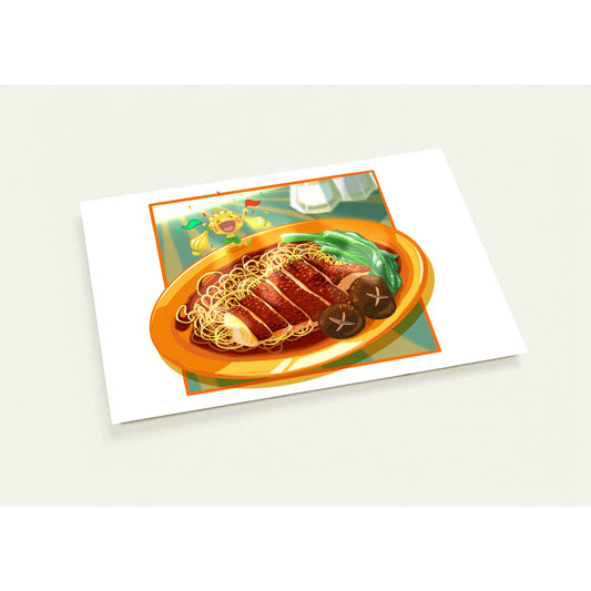 Roast Chicken Noodle Postcard