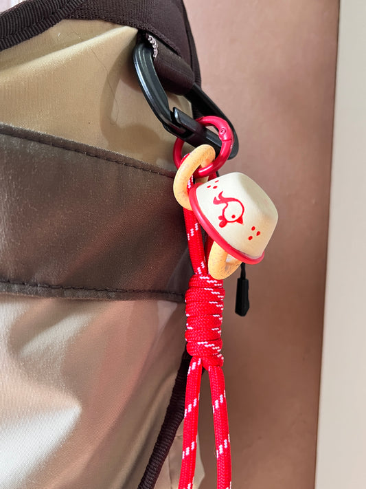 01) Noodsly - Jago Rooster Bowl Resin Bag Keychain