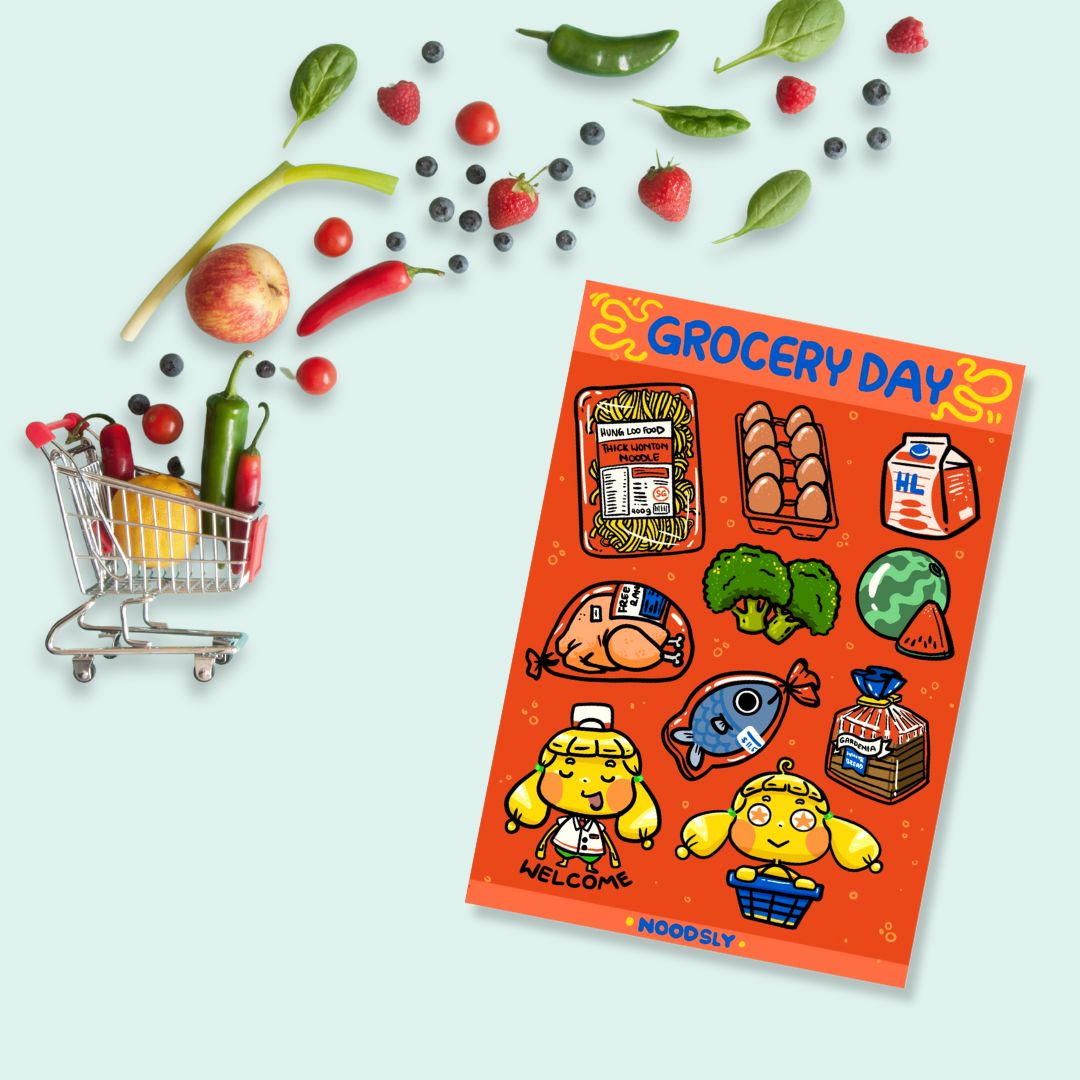 Noodsly Grocery Sticker Sheet