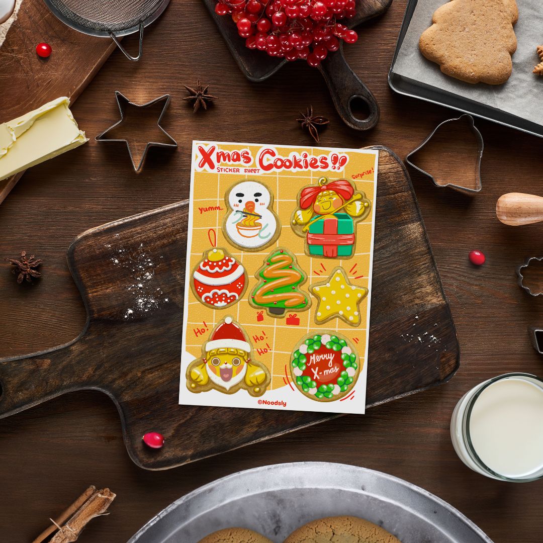 Noodsly Christmas Cookies Sticker Sheet