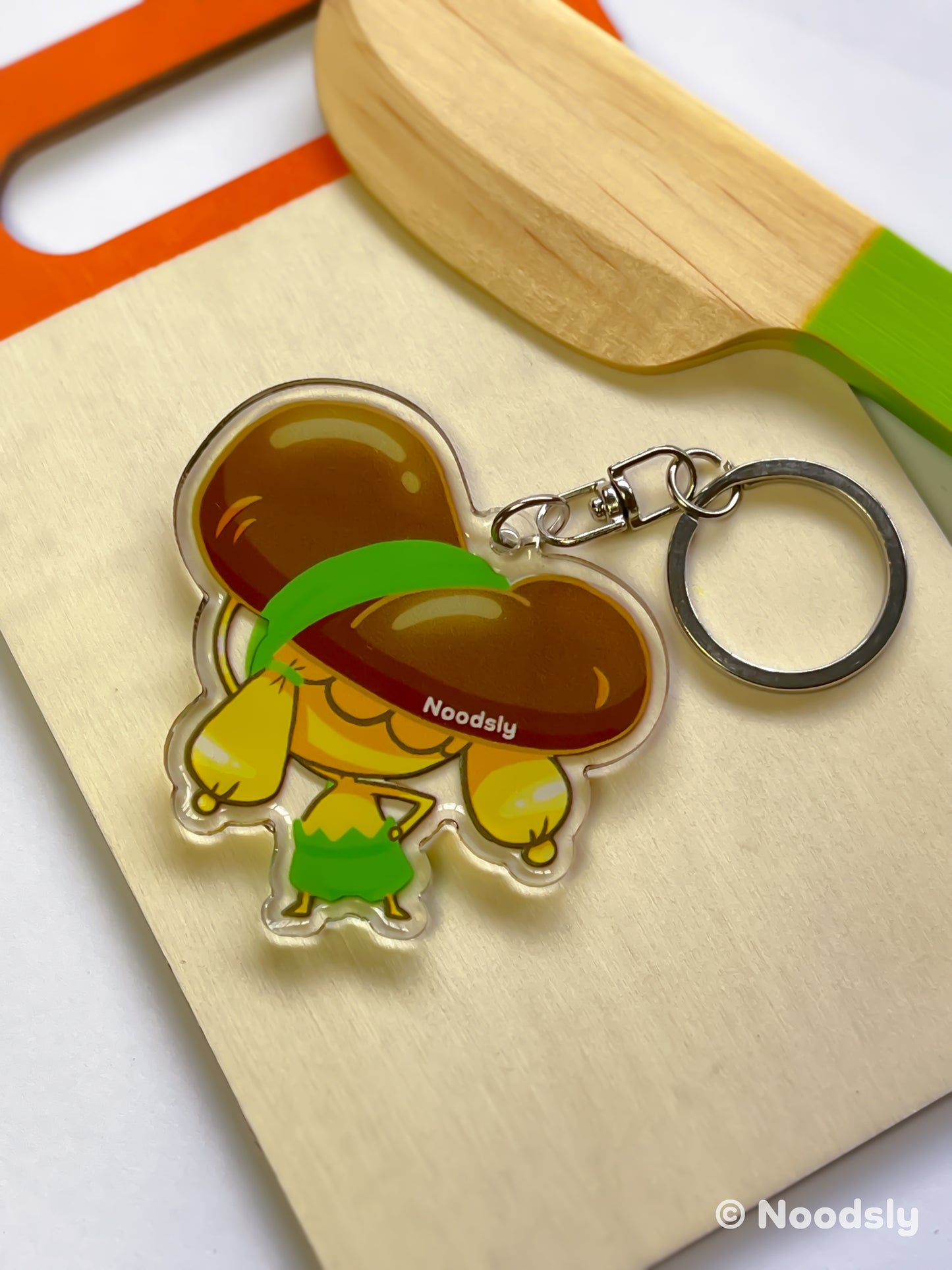 Adorable Noodsly Mushroom Acrylic Keychain - Carry Your Charm Everywhere!